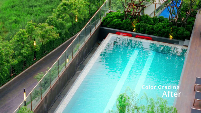 Swimming Pool Color Grading